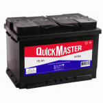 Аккумулятор автомобильный QUICK MASTER E 6СТ-75 L (L)-(1) 620A 276*175*190 для callaway