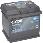 Аккумулятор EXIDE Premium EA530 53Ah 540A для москвич