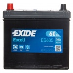 Аккумулятор EXIDE Excell EB605-U 60Ah 390A для mega